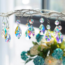 Cristaux pour lustre en forme de larme, 38 mm, 15 pièces