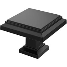 Pacáiste 10 Cnaipí Comh-Aireachta Dubha Neamhlonracha, Cnaipí Crua-earraí Comh-Aireachta Cistine Cearnógacha 1.3 Orlach (32mm) do