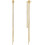 Gold Bow Stud Earrings with Tassel Dangle and Long Chain in 1