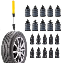 20 clavos de vacío para reparación de neumáticos – Compatibles con coches, camiones, motocicletas y bicicletas – Negros