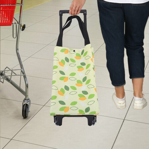 Μίνι τσάντα Tote με ρόδες, χωρίς εμπορικό σήμα, πτυσσόμενο καρότσι αγορών 45x39 εκ. 1