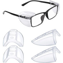 Lot de 2 protections latérales pour lunettes de sécurité correctrices, transparentes et faciles à enfiler, compatibles avec les lunettes de