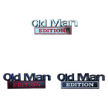 stuks leuke 'Old Man'-auto-emblemen, 3D metalen badges, zij-/achterklep-/bumperstickers, naamplaatjes voor auto's en vrachtwagens, 'Old
