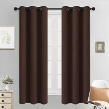 Cortinas térmicas isolantes premium para escurecimento de ambientes, ideais para quarto/sala de estar - Modelo clássico com ilhós (2 painéis,