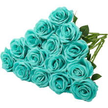 rosas artificiales de seda, flores de rosas falsas de tallo largo, ramo para arreglos florales, centros de mesa para bodas, fiestas y decoración del