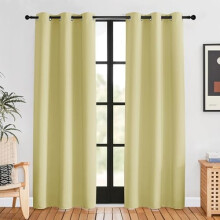 Blackout Curtains Set of 2 Paler Yellow 42x80 Grommet