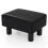Foot Stool Ottoman, PU Leather Footrest, Padded Rectangle Footstool, Small Sofa Step Stool, Black 1