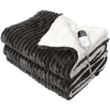 Electric Heated Blanket Twin 62"x84", 6 Heat Levels, 10H Auto Off, ETL/FCC Certified, Machine Washable, Dark Gray
