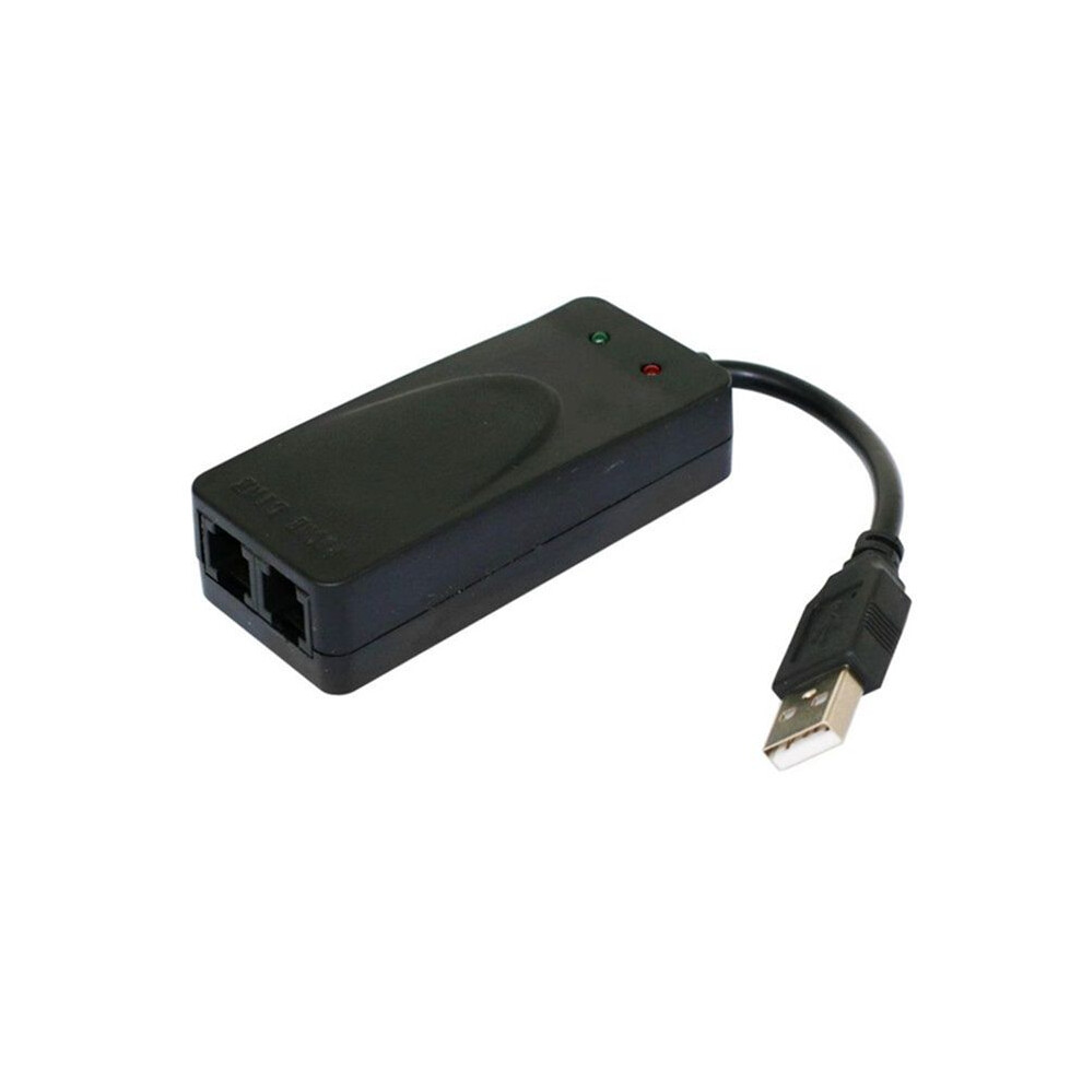 Photos - Other Network Equipment USB Fax Modem Dual Port USB2.0 56K V.92 V.90 External Modem Driver for Win 7 8 10 XP Receive Send Fax Computer