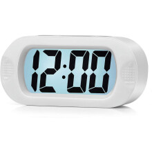 Großer digitaler LCD-Reisewecker für Kinder mit Schlummerfunktion und Nachtlicht – ansteigender Ton und handliche Größe – ideales Geschenk