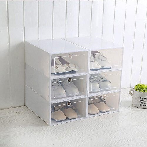 Summark Wide Clear Pull Down Box Shoe Access Front, Στοιβαζόμενα συρτάρια παπουτσιών DIY, Organizer δοχείων