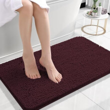 Tappeti da bagno 24x16, morbidi tappetini assorbenti in ciniglia con retro in gomma, ad asciugatura rapida e lavabili in lavatrice, compatibili con