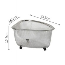 Coș de scurgere multifuncțional pentru chiuvetă de bucătărie din oțel inoxidabil, filtru de gunoi, raft antiderapant, sită