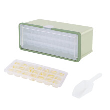 Vassoi per cubetti di ghiaccio Yurqghjb con contenitore, stampo estraibile multistrato, scatola per ghiaccio in plastica con coperchio, organizer per