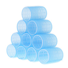 6.2" ABS Self Grip Hair Rollers, 10 Piece Set, Blue