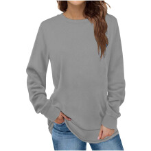 Blusas de mujer elegantes e informales con cuello redondo y manga larga.