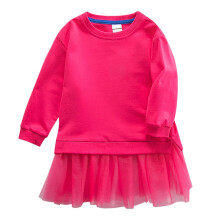 Lányka ruhák gyerek baba egyszínű pulóver patchwork szoknya divatos aranyos ruha hétköznapi hercegnős ruha méret 18M-24M