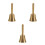 3Pcs Brass Hand Bells Loud Reception Desk Call Bells 6