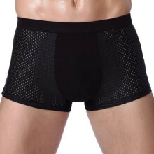 Heren mesh ondergoed, ademende ijzijde sportboxershorts met 3D-pouch