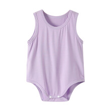 Clearance Onesies 0-3M Unisex Baby Vest, Ultra-Thin Summer Belly Underwear, Solid/Multi Color (Purple, 80CM)