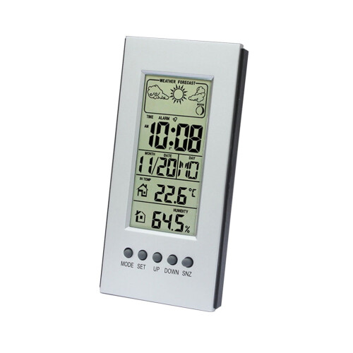 Modern Multi-function LCD Weather Forecast Clock Weather Station Clock Temperature Thermometer Calendar Clock with Temperature and Humidity Meter