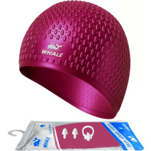 Whlae Extra-Large Badekappe mit strapazierfähigem Silikonband und wasserdichtem Ohrdesign, geeignet für langes Haar, dickes lockiges Haar und