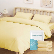 Engangs non-woven sengetøj – Hel/Dobbelt (70x90 tommer), fortykket og åndbart, individuelt pakket til rejser, hotel, camping, overnattende gæster