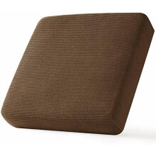 Rekbare kleine bankkussenhoes voor huisdieren – Wasbare spandex jacquard hoes, geschikt voor fauteuil, tweezitsbank en sofa (koffiekleur)