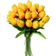 10 künstliche Tulpen in leuchtendem Pink, 34 cm (13,5 Zoll), für Muttertag, Ostern, Valentinstag, Hochzeiten und als Dekoration für Zuhause