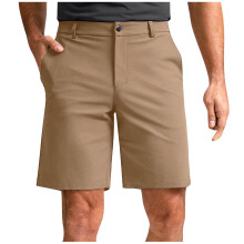Herenshorts, effen kleur, casual, met knoopsluiting in de taille en zakken, geschikt voor buitenactiviteiten zoals golfen, rechte pijpen of trekking,
