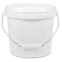 Small White Plastic Bucket Lid for Household Use, Replacement Cover, 1 Piece