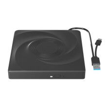 External CD/DVD Drive Portable CD DVD +/-RW Drive Optical Drive Player Reader USB 3.0 & Type-C for Win 11 10 8 7