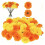 Pacote com 1 unidade de cabeças de flores de calêndula de seda, 2,36 x 1,57 polegadas, para Diwali, festivais indianos, guirlandas DIY e 5