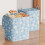 Gray Non-Woven Foldable Storage Bin with Lid and Zipper 2