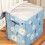 Gray Non-Woven Foldable Storage Bin with Lid and Zipper 4