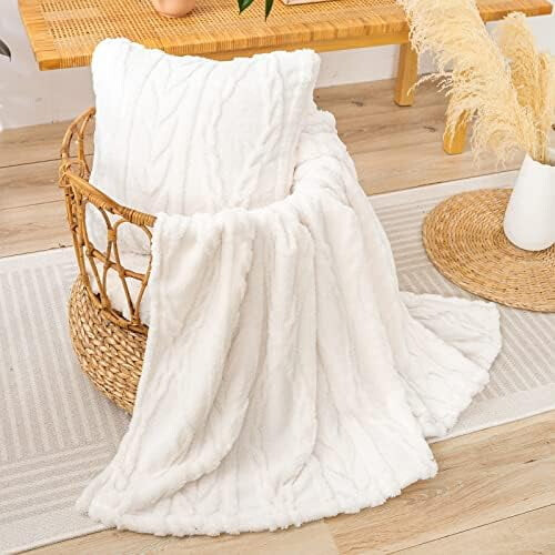 Sherpa Throw Blanket – Boho 3D Design, Queen Size 90x90 in 2