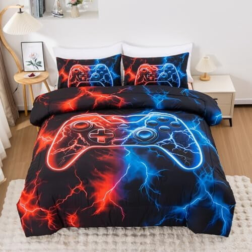 Gamer Gamepad Twin Sengetøjssæt 5-delt 1