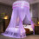 Dome Net Ceiling-Mounted Princess Bed with Foldable Ruffled 6