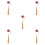 5Pièces Rouleaux Caoutchouc Outils Peinture Impression DIY 6