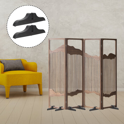 Folding Screen Room Divider Divider Stands Plastic 2Pcs 2