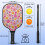 Σετ κουπιών Pickleball από fiberglass με λουλούδια και 2 μπάλες και τσάντα – Συμβατό με 3