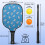 Σετ κουπιών Pickleball από fiberglass με λουλούδια, 2 μπάλες και τσάντα, συμβατό με παιχνίδι 4