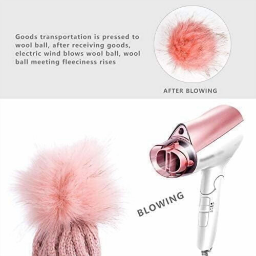 Dames wintermuts met pompon en warme fleecevoering 2
