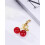 Γούρι για τσάντα Cherry, χαριτωμένα αξεσουάρ κερασιού, αστραφτερά γούρια για 4