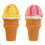 8Pcs Plastic Ice Cream Cone Prop Realistic Design Vibrant Colors 2