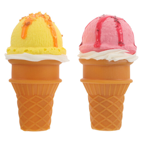 8Pcs Plastic Ice Cream Cone Prop Realistic Design Vibrant Colors 1