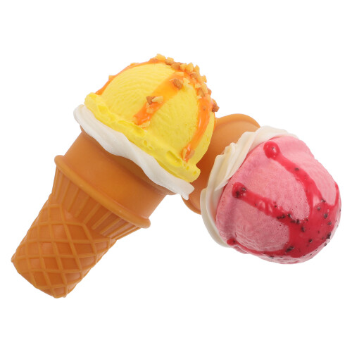 8Pcs Plastic Ice Cream Cone Prop Realistic Design Vibrant Colors 2
