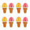 8Pcs Plastic Ice Cream Cone Prop Realistic Design Vibrant Colors 4