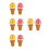 8Pcs Plastic Ice Cream Cone Prop Realistic Design Vibrant Colors 7