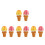 8Pcs Plastic Ice Cream Cone Prop Realistic Design Vibrant Colors 10